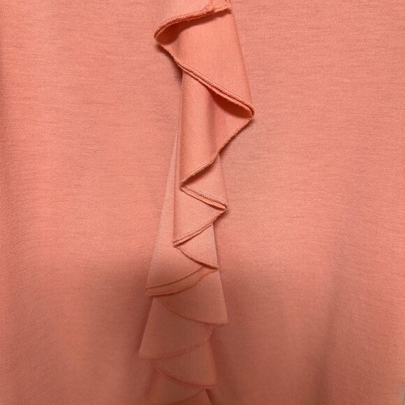 Chaps M Womens cut sleeves blouse with front ruffle design - Picture 2 of 4